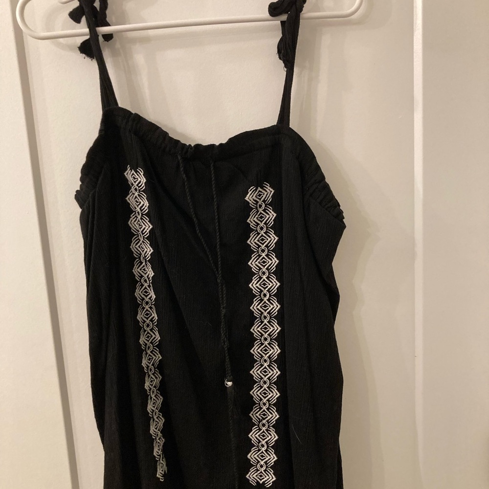 🤰 a:Glow embroidered Black Maternity Top